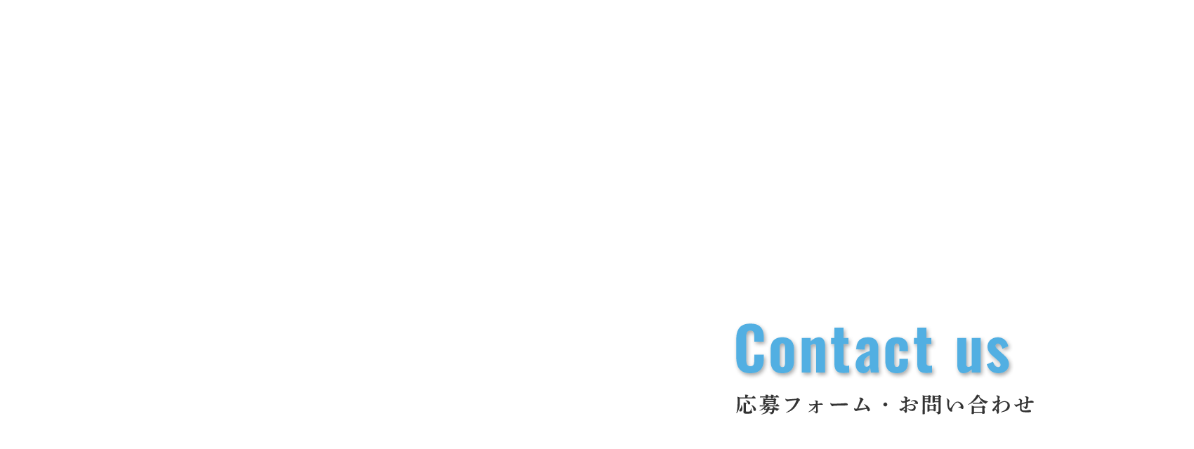 応募フォーム・お問い合わせ